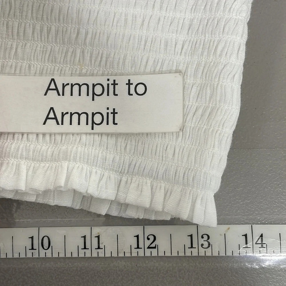 Love Tree Dress Womens Large White Maxi Panel Strapless Smocked Bohemian - Picture 14 of 17